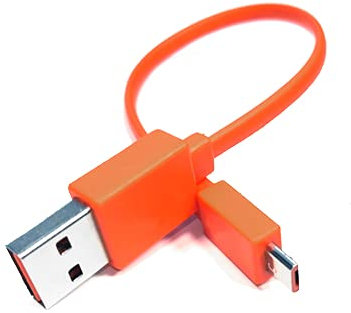 Adhiper Cavo di Ricambio Micro USB Piatto per Ricarica Rapida - Compatibile con UE Boom, Android, JBL Flip 2/3/4 Speaker (25cm/Arancione)