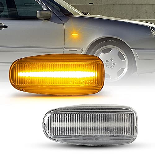 LED SEITENBLINKER passend für Mercedes E-Klasse W210, S210 | BJ 1995-1999 | KLARGLAS