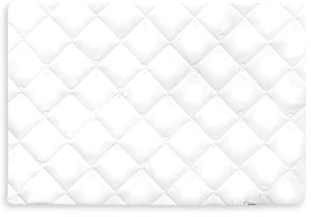 hauck Baby Spannbettlaken Bed Me 80x50 cm Spannbettuch für Babyreisebett, Beistellbett, Wiege, Weiche Steppung, Elastischer Bund, 40 Grad Maschinenwäsche (White)