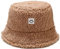 JFAN Fischerhut Unisex Lächelndes Gesicht Damen Unisex Winter Warm Plüsch Eimer Hut Draussen Khaki One Size
