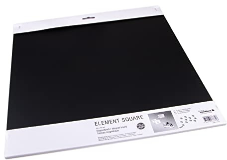 magnets4you - Quadratische Magnettafel ELEMENT SQUARE | Schwarz | 40x40 cm | Magnetbrett als Haftgrund für Magnete