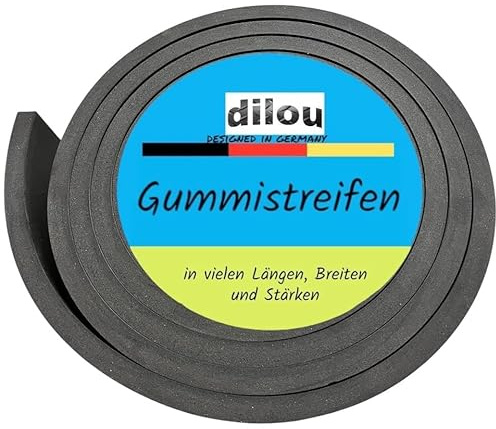 Gummistreifen 15mm dick, 4-20cm breit/wählbar 1m bis 5m Länge Vollgummi Hartgummi Gummibodenbelag Schürfleiste Schneeschieber (Länge: 3m, Breite: 12cm (120mm))