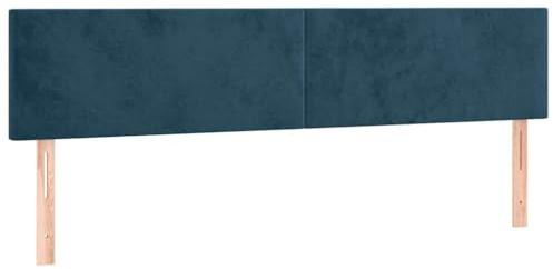 vidaXL Kopfteile Dunkelblau 160x5x78/88 cm Samt