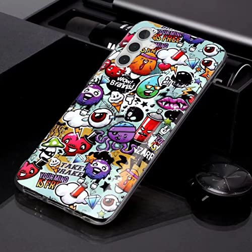 YiKaDa - Hülle Kompatibel mit Samsung Galaxy A13 5G / A04s Hülle + [2 Stück] Schutzfolie, Ultradünnes Weiches TPU Silikon - Glitzermonster