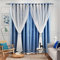 Loyala Sternvorhänge, doppellagige Vorhänge, Verdunkelungsvorhänge für Schlafzimmer, Kindervorhänge, niedliche Vorhänge, Vorhänge 160 cm lang, 2 Paneele, blaue Vorhänge, 106 x 160 cm
