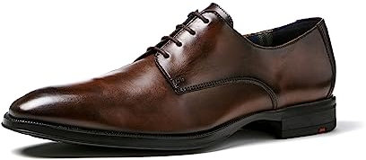 LLOYD Herren Schnürschuhe Gideon, Männer Businessschuhe,Derby,Normalweit,Derby,schnürung,Office,büro,Freizeit,Schnuerschuhe, Brandy, 44.5 EU / 10 UK
