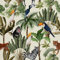 HEKO PANELS Stoff Oxford Wasserdichte Meterware Canvas-Stoff Polyester Stoff Zum Nähen Nähstoffe Dekostoffe Wasserabweisend Blickdicht Exotische Tiere 5 Meter 155 x 500 cm, DR084/5mb