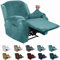 XINEAGE Samt-Schonbezug für Liegestuhl, dehnbar, mit Seitentasche, rutschfester Bezug für Liegestuhl, Couch, Möbelschutz mit elastischer Unterseite, 4 Stück (Liege, Pfauenblau)