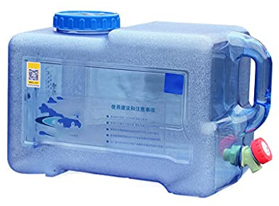 BNALU Tanica per Acqua 5L/8L/12L/18L/22L/25L Tanica per Acqua con Rubinetto di Scarico Fisso Distributore di Acqua Contenitore per Acqua per Esterni, Barbecue, Viaggi A Lunga Distanza(Size:5L)
