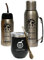 Gaucho Cebar Yerba Mate, set completo di accessori | thermos da 1 l argento e Yerbomos 680 ml nero in acciaio inox Mate tazza da tè in termolide tazza da 350 ml | cannuccia in acciaio Bombilla 19 cm