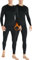 HOPLYNN 2er Pack Thermounterwäsche Herren Funktionsunterwäsche Set Atmungsaktiv Innenfleece Skiunterwäsche Männer Winter für Joggen,Radfahren,Fußball,Skifahren Schwarz-S