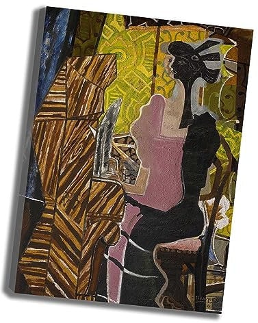 Ltt-Ydd-Ccl Georges Braque-Play the Piano-Leinwandbild für Wohnzimmer, Heimdekoration, Leinwandbild für Schlafzimmer, Wanddekoration, Wandkunst, einfach aufzuhängen (gerahmt, 70 x 100 cm)