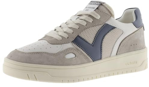 victoria Caña Baja Basket SEUL Rejilla & Piezas SERRAJE & Contraste 1257122-MEN para Unisex-Adulto Gris 44