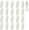 Connettori per Cavi per Sospensione,Pressacavi per Cavi per Lampade,Pressacavo Connettori,Fermacavo a Sospensione,Bianco,20 Pezzi