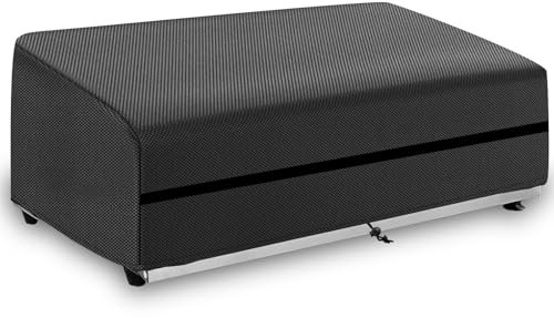 Housse Imperméable pour Plancha - Dimension 69x60x25cm - Protection Coupe-Vent pour Camping Gaz avec Cordon et Fastening Tape - Tissu Oxford 600D (Noir)