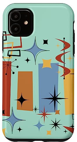 Hülle für iPhone 11 Retro Mid Century Modern MCM Vibe Ästhetische Kitsch Kunst