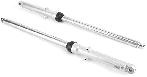 Ammortizzatore Olio Forcella Anteriore, Ammortizzatore Sospensione Forcella Anteriore 2 Pezzi 27 Pollici Tubi Forcella Anteriore Moto in Acciaio Inossidabile per CG125 CT90 CT110