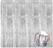 4 Stück Lametta Vorhänge Silber, 1m x 2m Glitzer Party Vorhang, Folie Fransen Lametta Vorhang, Metallische Glitzervorhang Fringe, Glitzer Lametta Vorhang für Geburtstage Hochzeit Party Bühnendekor