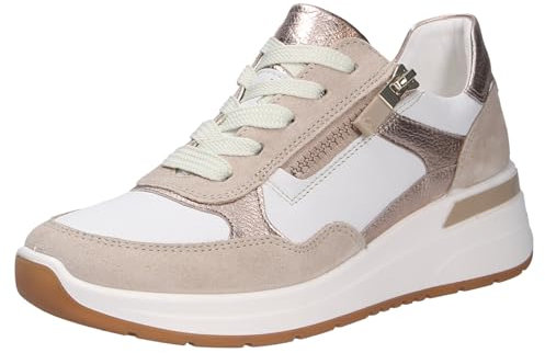 ara Damen Garda Sneaker, Shell Weiss Sand, 38 EU Weit