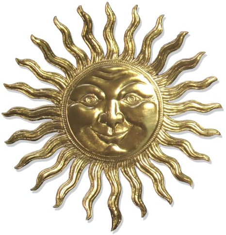 Kunze 07500401 Sonne, 18,5 cm, Dresdner Pappe, Gold, 2 Stück