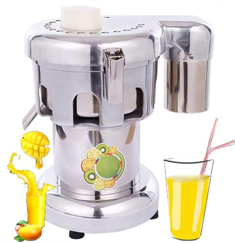 DRYIC Machine à jus Professionnelle - Extracteur de jus de Fruits et légumes Entiers centrifugeuses - Machines à Presse-Agrumes en Acier Inoxydable (A)