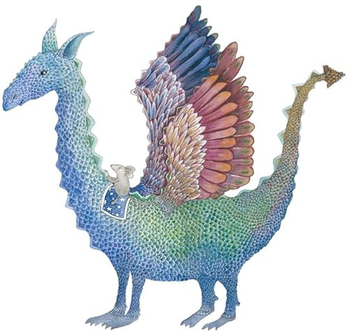Hartendief Drache und Mäuslein Wandtattoo | Für Baby- & Kinderzimmer | Handgemalt & nachhaltig | Wandsticker | Sticker für Wand | Wandaufkleber | Wiederverwendbar