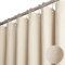BTTN Cortina de Ducha de Tela 180x180 cm, Textura de Lino Antimoho Impermeable con 12 Ganchos, Moderna Lavable Resistente para Baño - Beige/Crema, Poliéster Decorativo