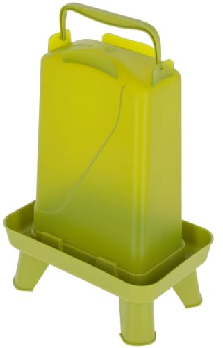 Kerbl Hobbyfarming Geflügeltränke mit Standfüßen 5,5l | 5,5 Liter, Grün, 19 × 28 × 39,5 cm, robuste Geflügeltränke aus Kunststoff für Hühner und anderes Geflügel