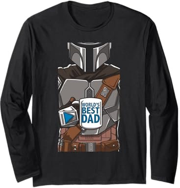 Star Wars The Mandalorian Father's Day World's Best Dad Mug Manche Longue