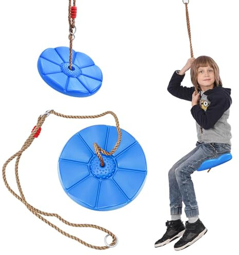 Columpio infantil al aire libre, columpio de disco, para exteriores, cuerda de escalada para niñas y niños, columpio colgante para niños, columpio para niños, columpio para interiores, exteriores y