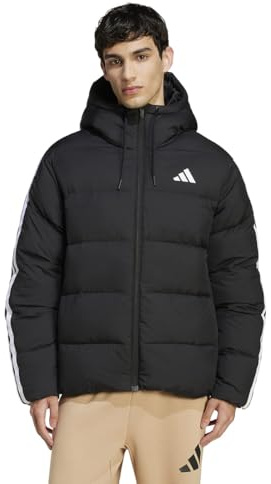 adidas Herren Essentials Climawarm 3-Stripes Puffer Down Hooded Jacket Jacke