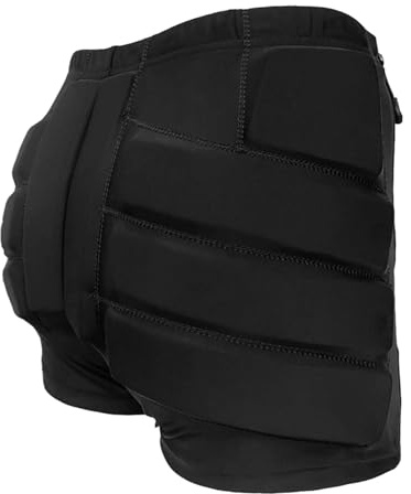 lvifloae Padres de protección de cadera para niños pantalones cortos y nalgas de seguridad para patinaje de hielo tela estirable transpirable, cremallera fácil, relleno de espuma (S)