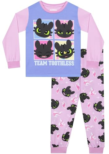 How To Train Your Dragon Pyjamas, Toothless Girls Pyjamas, Dragon Kids Pjs, Girls' Pyjama Sets, Ages 5 To 13 Years