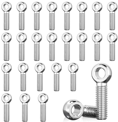 24 bulloni rotanti M6 x 20 mm, in acciaio inox 304, dadi ad anello in acciaio inox, vite oculari M6, per la produzione di automobili, valvole