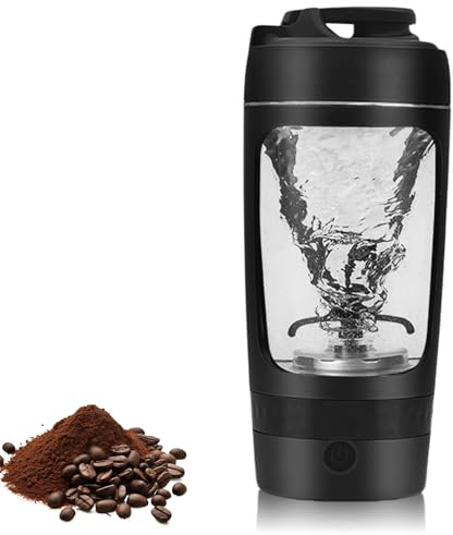 630ML Elektrischer Protein Shaker, Große Kapazität Shaker Elektrisch, Type-C Wiederaufladbar Elektrischer Eiweiß Shaker für Potein Pulver & Milchshake, Shaker Flasche für Fitness & Gym, BPA-frei