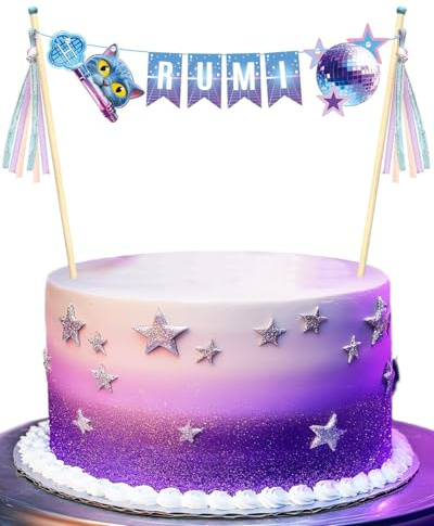 Kpop Tortendeko Set, Cake Topper Geburtstag, Birthday Tortenaufleger, Demon Cartoon Geburtstagsdeko, Party Accessoires, geeignet für Musik und Anime Motto Partys, Kuchen und Dessert Dekoration