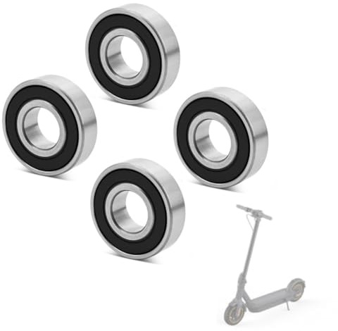 EasyByMall Elektroroller-Rad-Kugellager für Ninebot Max G30D, 12 x 28 x 8 mm, tiefe, versiegelte Stahl-Ersatzteile