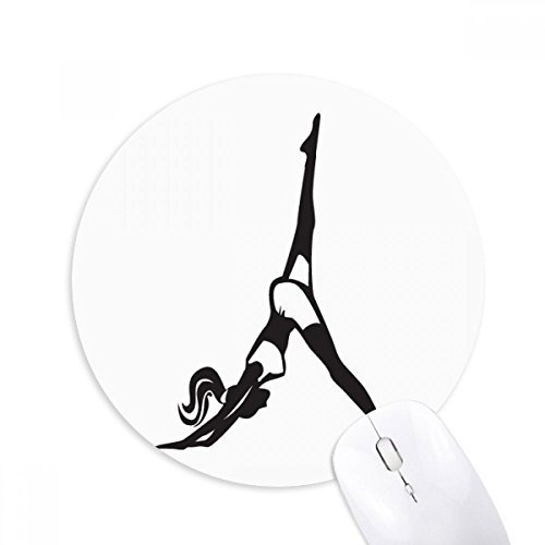 Bein Motion Yoga Girl Keep Gesunde Sport rund rutschfeste Gummi Mauspad Spiel Büro Maus Pad Geschenk