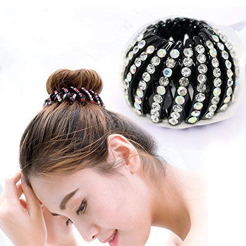 fancyland erweiterbar Pferdeschwanz Halter Strass Bun Maker Catcher Acryl Haar unten Haarnadeln Clip Damen-Styles Mädchen Schnell Volume Twist Haar Styling Haar Clip EINWEG