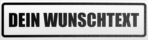 Kiwistar Dein Wunschtext Magnetschild Schild magnetisch - 60cm Schwarz - reflektierend - Magnetfolie für Auto PKW Kfz