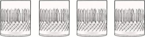 Luigi Bormioli - Diamante - D.O.F/Verres en cristal - Passe au lave-vaisselle - Fabriqués en Italie - Lot de 4, 380 ml, Argent