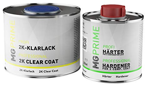 MG PRIME 0,75 litre 2C vernis peinture voiture de haute brillance HS durcisseur compris