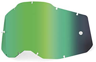 100% Unisex-Adult Racecraft/Accuri/Strata Replacement Sunglass Lenses, Spiegel Grün, Erwachsene