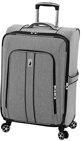 LONDON FOG Newcastle erweiterbarer Softkoffer mit Rollen, Checked-Medium 24-Inch
