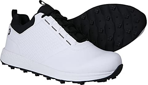 Ram Golf Accubar Mens Golf Shoes, White/Black, Size 10.5
