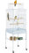 Yaheetech Vogelkäfig Vogelhaus Vogelbauer Wellensittichkäfig 46,5 x 46,5 x 136 cm Kanarien Käfig Exotenkäfig Papageienkäfig Nymphensittichkäfig Weiß
