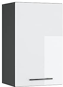 Vicco Hängeschrank Fame-Line, hängender Küchenschrank, Weiß Hochglanz/Anthrazit, 45 cm