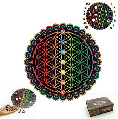 SOUCCESS HOLZPUZZLE LEBENSBLUME (Holz-Puzzle im exklusivem Lebensblume-Design, Puzzlespass für Groß und Klein)
