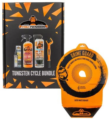 Tru-Tension | Grime Guard Tungsten Bundle | 5 Piece Bicycle Kit | Protect Brakes & Wheels During Cleaning