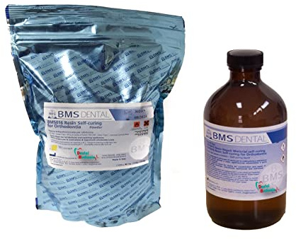 Kaltharz Crystal (transparent) Bms zahnal für kiefergerechte Anwendungen, Biten, Angebot 1 kg + 500 ml